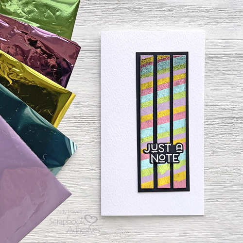Metallic Stripes Card by Judy Hayes for Scrapbook Adhesives by 3L 