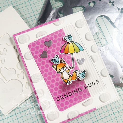 Sending Hugs Fox Card by Teri Anderson for Scrapbook Adhesives by 3L
