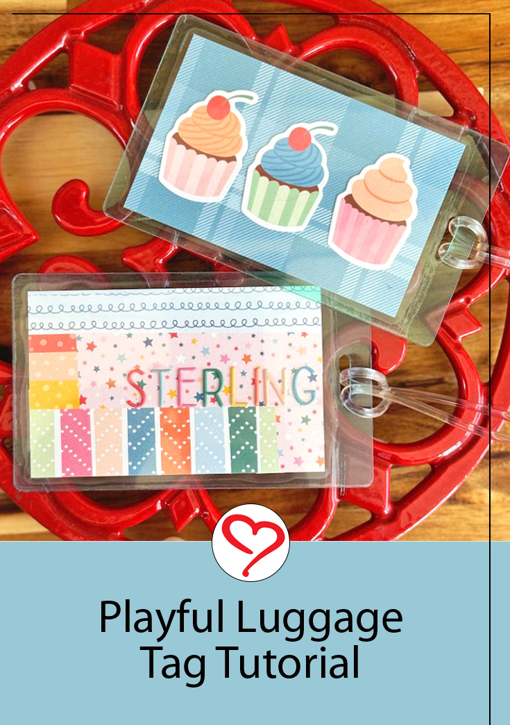 Playful Luggage Tags by Jennifer Ingle for Scrapbook Adhesives by 3L Pinterest
